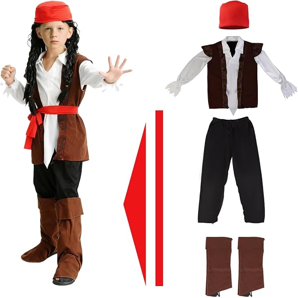 Kinder Piratenkostüm Piratin Kostüm 128 cm 5-7 Jahre Kinder Piratenkostüm Piratin Kostüm 128 cm 5-7 Jahre