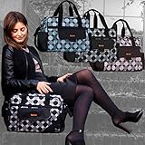 Wickeltasche AMALFI (+ Wickelauflage) Baby Tasche mit Befestigung für Kinderwagen Buggy