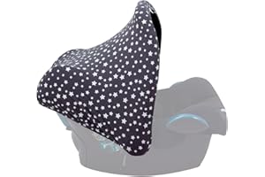 JYOKO Kids Capuccio Universale per Ovetto Compatibile con Maxi Cosi Gruppo 0, Capottina per Seggiolino Auto e Passeggino, Adatto per la maggior parte delle Marche (WINTER SKY)