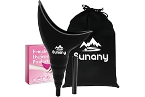 SUNANY Female Urination Device, Female Urinal Silicone Funnel Urine Cups Portable Urinal for Women Standing Up to Pee Funnel Reusable Women Pee Funnel, Outdoor, Activities, Camping
