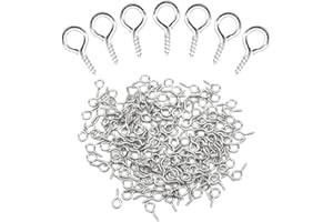 Ruidee 300 Pezzi Gancio a Vite con Occhiello 13.2x6.6mm Viti Occhiello Ganci Mini Vite Perno Occhio per Progetti Fai-da-te Artigianato (YJQ0)