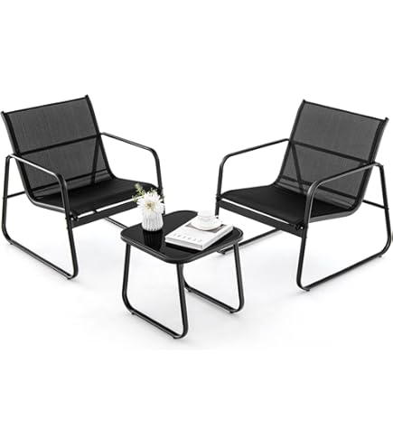 Terni aluminium balkon set - carbon black - sand - Garden Impressions Terni aluminium balkon set - carbon black - sand - Garden Impressions