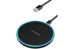 Sanicata Wireless Charger 15W Max Induktive Kabellose Ladestation kompatibel mit iPhone 16/15/14/13/12 Pro/Pro Max/XS/XR/SE, Samsung Galaxy S24/S23/S22/S21/S20, AirPods 2/