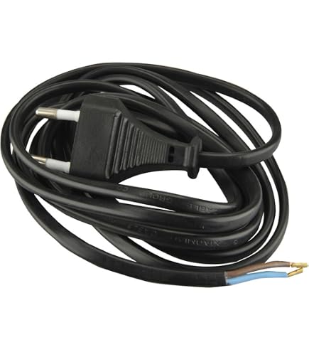 UNITEC Euro-Zuleitung 2 Meter – H03VVH2-F 2x0,75mm², Weiß, Für Schutzisolierte Geräte