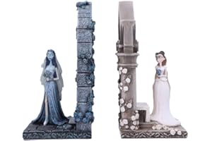 Nemesis Now Fermalibri Emily e Victoria della sposa cadavera, oggetti da collezione del film gotico, licenza ufficiale Tim Burton Merchandise