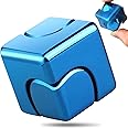 Metal Fidget Spinner Infinite Cube Magnetic Desk Toy EDC for Kid Adult, 2-in-1 Hand Spinner Fidget Block Gyro for Stress Relief Anti-anxiety, Cool Spinning Top Focus Toy for Birthday Gift