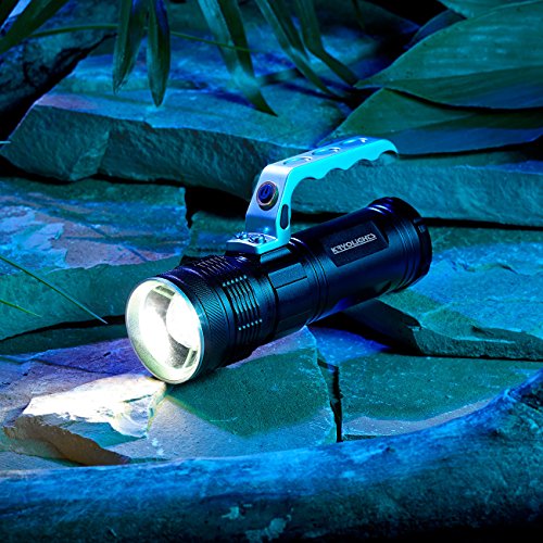 KryoLights LED Akku Hand-Taschenlampe TRC-180.3a mit Zoom, 1000lm, IP65, 10W - 3