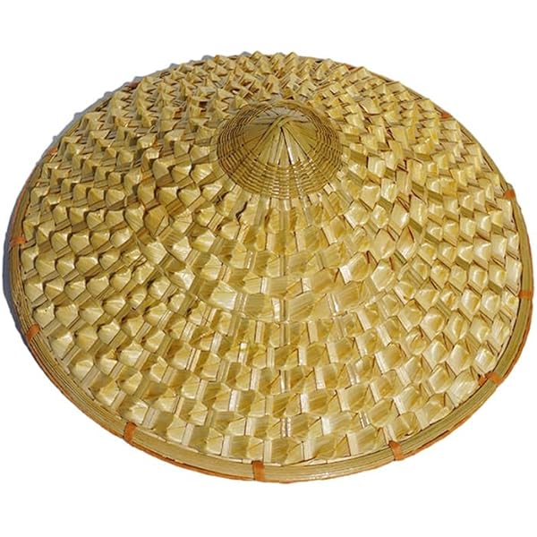 Cappello Di Paglia Cinese Decorativo - Cappello Da Pioggia Intrecciato Per Feste E Costumi - Foto 9