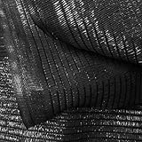  ELJQI - 50x2M Malla De Sombreo 90% Ocultacion-Ancho 2 Metros, Color Negro