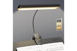 VEKKIA Royal Super Bright 29 LED Soporte de música, luces de piano de orquesta, niveles infinitos regulables, verticales, superluminosos, ideal para piano, orquesta, cable USB y bolsa de transporte, incluye