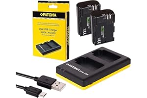 HOOSTER Canon EOS 90D 80D 70D 60D Zubehör Set mit 2 Premium Akkus (2040mAh) und Dual Ladegerät kompatibel mit Canon LP-E6N / LP-E6NH