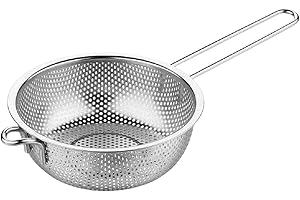 BELOWSYALER Scolapasta in acciaio inox a maglie fini per filtrare e drenare efficacemente vari ingredienti