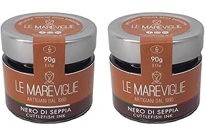 Encre de Seiche Le Mareviglie - 2 paquets de 90g - Fait à la main en Sardaigne, Italie