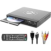 OAKCASTLE DVD100 DVD Player and CD Player for TV with USB Playback | Regionless HDMI 1080P DVD Player with RCA Cable, HDMI Ca