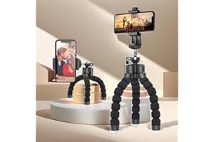 BAO LUO Trépied pour téléphone portable, mini trépied pour smartphones et appareil photo, support de téléphone portable rotatif à 360°