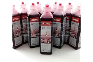 FALCON WORKSHOP SUPPLIES LTD 10 x 100ml Genuine Stihl Two 2 Stroke Engine Oil, One 1 Shot Bottles 1:50 (Red)