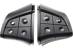 YananAC 2 Stücke Multifunktionslenkradschalter Bedientasten 1648207910 für GL ML B/R Klasse W164 W251 W245 Links und Rechts Lenkradtasten Schalter lenkrad