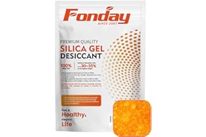 1.2LB Fonday Premium Moisture Indicating Silica Gel Desiccant Orange to Green Rechargeable Industry Standard Bead Size 3 to 5mm