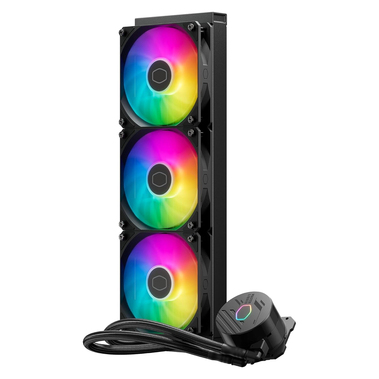 Cooler Master ML360L Core ARGB CPU Liquid Cooler - Black | Support Intel & AMD Processor - LGA1700, LGA1200, LGA1151, AM5, AM4 | Gen S Dual Chamber Pump | 360mm AIO | New Pressure Optimised Fans