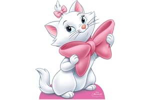 Star Cutouts SC4219 Marie Aristogats - Figura de cartón de Disney con Lazo Rosa Grande, diseño de Gato Blanco, cumpleaños, Regalos, Fiestas y Fans