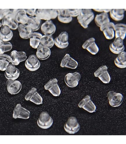 Fondelli per orecchini, in morbida gomma siliconica per