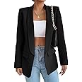 Blazer Femme Manches Courtes - Chic, Ouvert Devant - Polyester - Pour Travail, Sortie, événement
