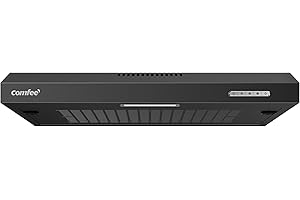 COMFEE'SLIF17B-60 LED,Hotte aspirante 60 cm, sous comptoir, 2 modes d'aspiration - 3 niveaux de vitesse - Noir