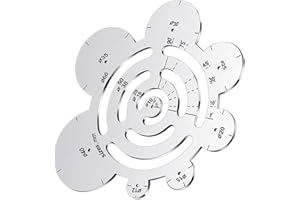 Ocnvlia Cercle Rond de RèGle de Coupe D'Angle en MéTal D'Outils de Coupe en Cuir pour des Projets en Cuir de Dessin de Travail de Maroquinerie de Bricolage A