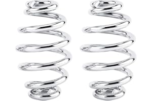 MADEZZ Motorcycle Seat Spring,1 Pair 3inch Motorcycle Seat Springs Steel Seat Barrel for Chopper Bobber Motorcycle (Silver)