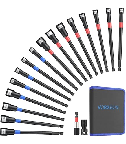 US Pro Stecknüsse-Set Metrisch – 14-teilig, 10–32 Mm, 40 Mm Tiefe – Chrom-Vanadium, Im Kunststoffkoffer