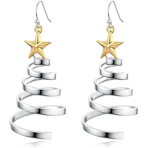 Orecchini A Gancio A Forma Di Albero Di Natale, Smalto Colorato, Regalo Per Donna