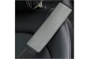 CGEAMDY 2 Stück Gurtpolster Auto für Auto-Innenzubehör, Sicherheitsgurt-Kissenbezug, Auto-Sicherheitsgurtbezüge für Erwachsene, Kinder, Frauen und Männer (Grau)