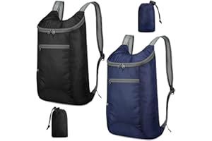 Feibmir 2 Ultra Lightweight Foldable Backpacks,Water Resistant Hiking Daypacks,Packable Rucksacks for Men Women Kids Travelling Outdoor Camping Climbing Cycling Walking