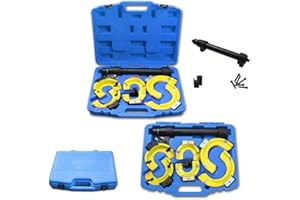 Herrselsam Universal Federspanner für Mc Pherson 3 Spannköpfe Universal Federbeine System Tieferlegung Fahrwerk Spanner KFZ Satz,inkl Werkzeug Federbeine Tragekoffer