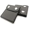 Seat Belt Adjuster, 2PCS Universal PU Leather Car Seat Belt Clip Adjuster Seat Belt Locking Clips Buckle Comfort Shoulder Neck Strap Protector for Kids Adults (BLACK B)