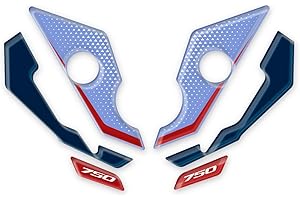 AZGRAPHISHOP Autocollants battus en résine 3D compatibles avec Honda TRANSALP XL750 ADB-017 (Ross White)