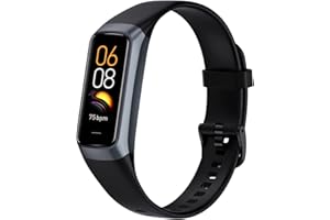ZuJxiou Fitness Tracker 1,10" Screen Smartwatch Herren Damen, Aktivitätstracker Fitnessuhr Smart Watch mit 24h Herzfrequenz, Schlaf, Blutdruck Monitor, Sportuhr für iOS Android (Schwarz)