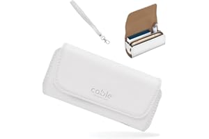 Cable Technologies Wysokiej jakości etui ochronne ze sztucznej skóry, kompatybilne z IQOS 3/3 Duo / 2.4/2.4 Plus, etui z płótna i skóry PU, organizer, pokrowiec/torebka, akcesoria, białe, etui Iqos