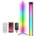 DAYONG RGB Corner Floor Lamp, 58.3" Corner LED Light, Color Changing Ambience Floor Light with Music Sync, Modern Standing Lamp for Bedroom,Living Room