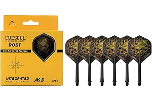 CUESOUL 6 Piezas Rost Eje de dardo Integrado y Plumas