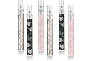 6 flacons atomiseurs de Parfum de Voyage Rechargeables, flacons atomiseurs de Parfum 10ml, Vaporisateur de Parfum, étui de Pompe à Parfum pour Femmes et Hommes