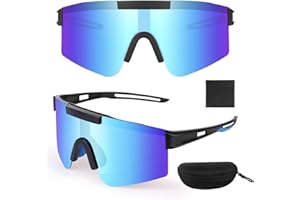 HIULLEN Szybkie okulary Rave, okulary rowerowe dla mężczyzn i kobiet, sportowe okulary przeciwsłoneczne, ochrona UV400, polaryzacyjne okulary ochronne do aktywności na świeżym powietrzu, takich jak