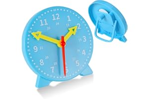 Opopark Kinder Lernuhr, Student Learning Clock, Lernspiel Uhr Demonstrationsuhrmodell,Lernuhr Grundschule Uhr zum Lernen für Kinder, Lernuhren Zeit Lernen Uhr-Spielzeug