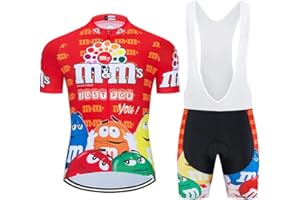 Moxilyn Abbigliamento Ciclismo da Uomo,Maglia Manica Corta+Pantaloncini,Cuscino Gel 9D,Ciclismo Moda Set Completo,Ciclismo Ciclismo Jerseys per Uomo,Ad Asciugatura Rapida Traspirante