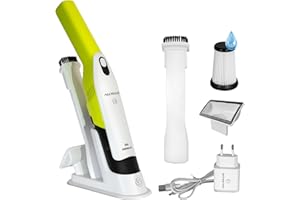 Aspirateur à Main sans Fil EFFEKTIV, 15000Pa D'aspiration, Charge Rapide (USB-C) 2600 Mah, Mini Aspirateur Voiture sans Sac, 35Min D'autonomie, Moteur Brushless Japonais Puissant, HEPA Lavable