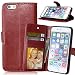 Produktbild Nancen Compatible with Handyhülle iPhone 6 / 6S (4,7 Zoll) Lederhülle Style Acht Farbe Weich PU Flip Case Ledertasche/Schutz Etui, Karten Slot Foto Wallet Hülle