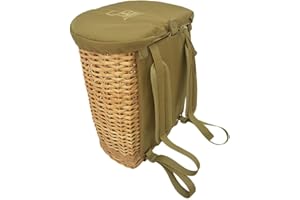 Acropolis Sac de cueillette de champignons – Panier en osier pour adultes et enfants – Sacs Haversack – Panier de récolte pour jardiniers – Pochette de fourrage pour randonnée, champignons morilles,