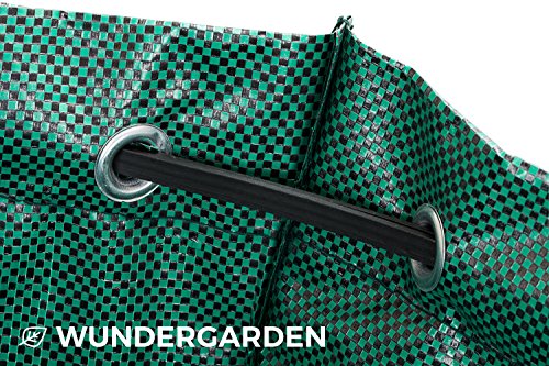 WUNDERGARDEN 2x 500L Gartenabfälle, Laub, Grünschnitt, Pflanzenabfälle, Kompost – Rundes Format, selbststehend und faltbar – Laubsäcke & Gartensäcke … - 2
