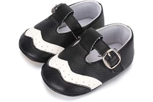 LACOFIA Zapatos Primeros Pasos Bebé Zapatillas Vestir de Bautizo Antideslizantes Calzado Bebé Niño Niña