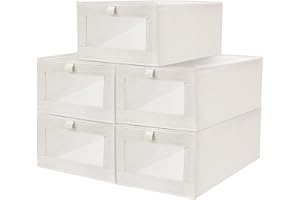 GALOZZOIT 5-pack skåp organisatör garderob arrangör, bomullslinne förvaringslåda bärbar vikbar, förvaringslådor för klänninga